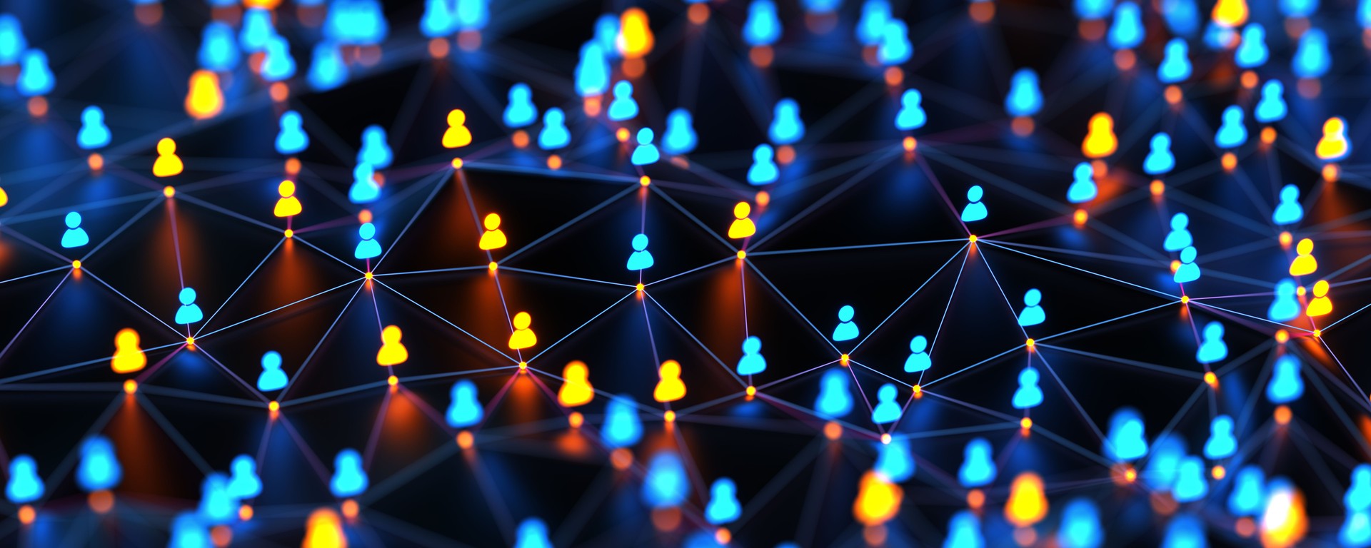 Futuristic digital background. Abstract connections technology and digital network. 3d illustration of the Big data and communications technology.