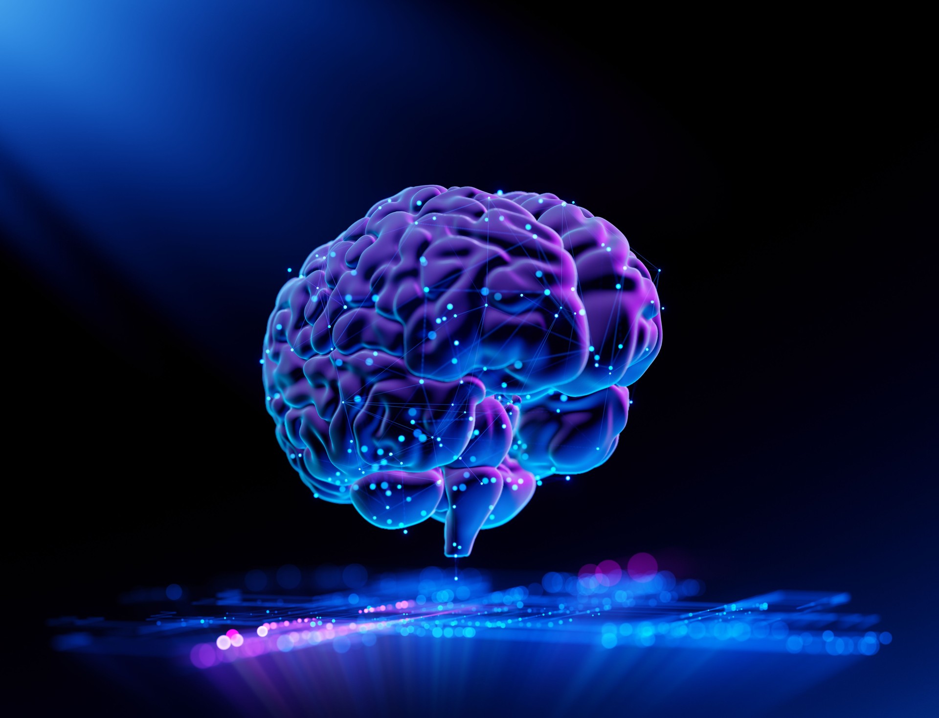 Human Brain - Futuristic Concept of Intelligence, science and mind